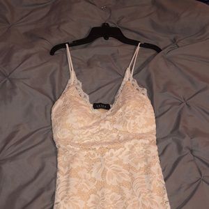 White flower embroidered dress Akira brand.